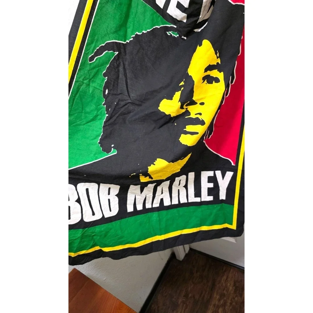 Bob Marley One Love Wall Tapestry Banner 100% Cotton Handmade 28x42 Red/Green/Ye